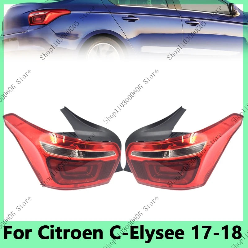 Car Accessories For Citroen C-Elysee 2017 2018 Car Taillight Assembly LED Tail Light Brake Lamp Turn Signal Accessories sayaragear