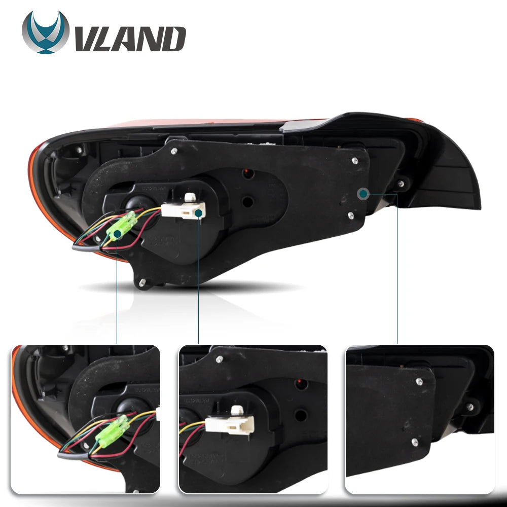VLAND Tail Lights Assembly For Toyota 86 2012-UP Tail Lamp For Subaru BRZ/Scion FRS 2012-2019 With Moving Turn Signal Light sayaragear