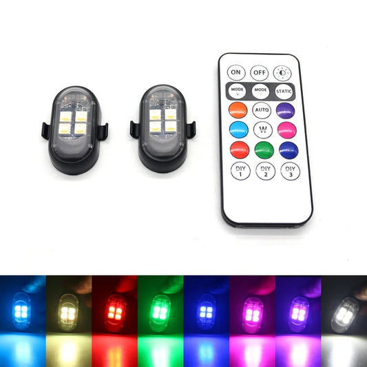 RGB Car Interior Lights with Wireless Remote, Larger Battery & Brighter LED, Type-C Fast Charging, Multi-Mode for Motorcycle sayaragear