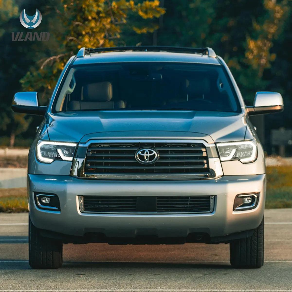 Vland 07-13 Tundra & 08-21 Toyota Sequoia LED Reflection Bowl Headlights Complete Assembly sayaragear