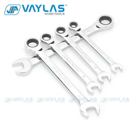 6-32mm Ratchet Wrench Spanner Fixed Head Mirror Polish 72T Ratcheting High Torque Multitool Ratchet Keys Auto Repair Hand Tools sayaragear
