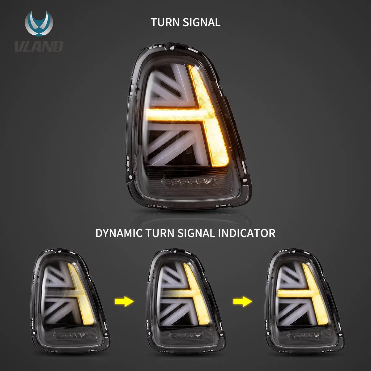 Vland 07-13 Mini Cooper 2nd Gen (R56 R57 R58 R59) II LED Tail Lights With Amber Sequential Turn Signal sayaragear