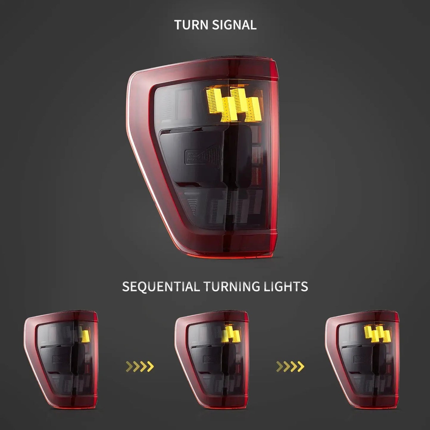Vland 21-24 F150 Full LED Tail Lights Rear Lamp Assembly Upgrade Replacement sayaragear