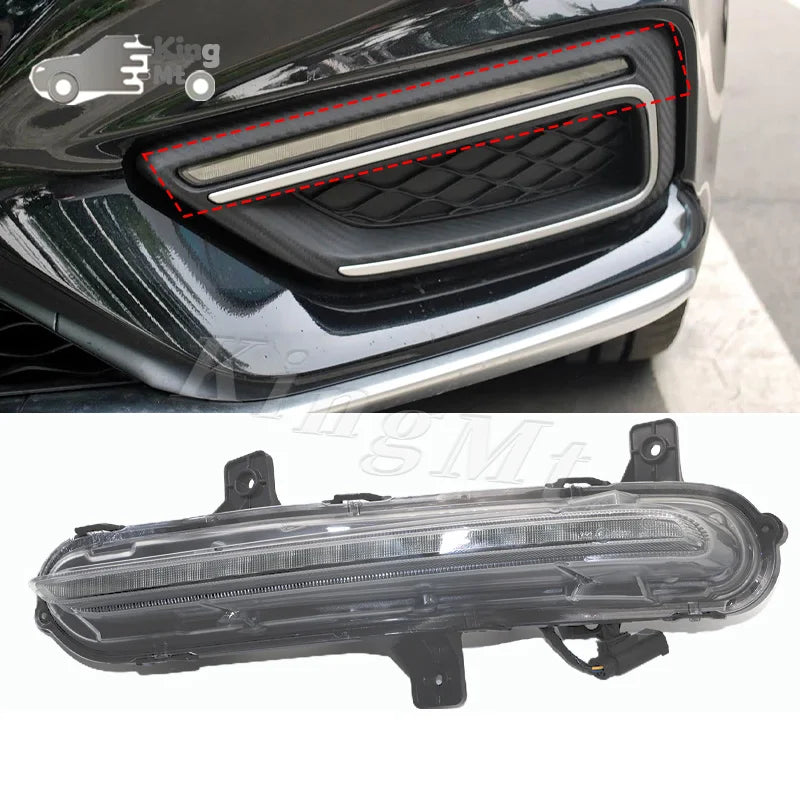 For MG 6 MG6 17-19 Foglight Car Fog Light Assembly LED/ Halogen Front Bumper Fog Lamp Kit Replacement with Waterproof Housing sayaragear