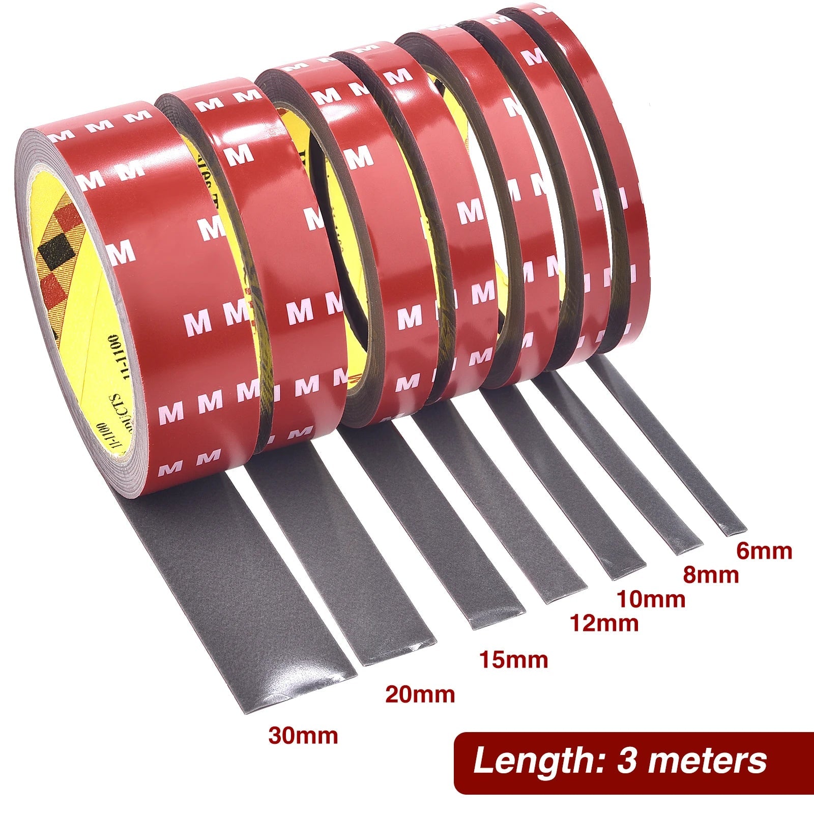 3/M Long Extra Strong Double Sided Tape Adhesive 0.4mm Thick For Car Home Industry Special Strong Double-Sided Tape sayaragear