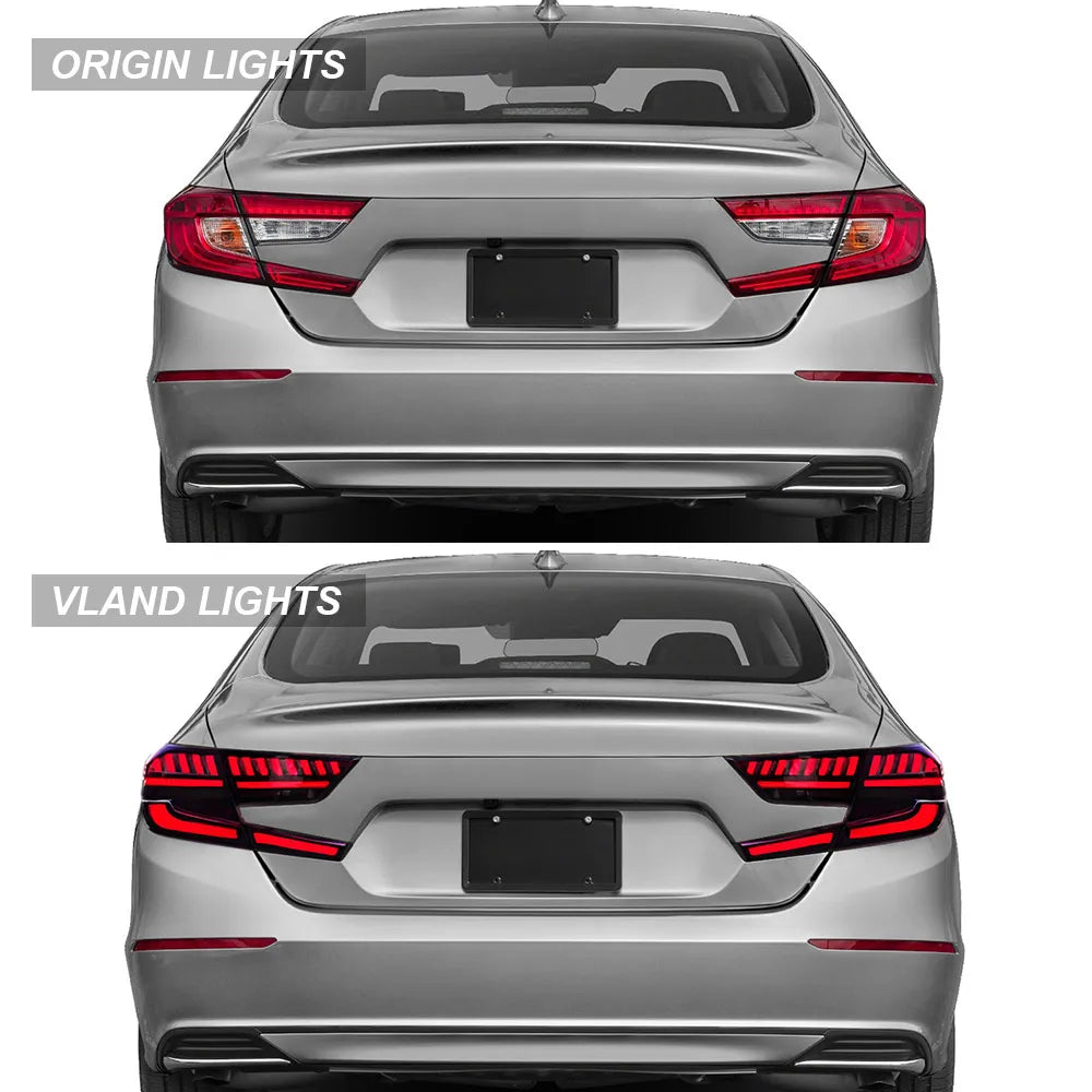 Vland 2018-2022 Accord 10th Gen Full LED Tail Lights With Dynamic Welcome Lighting sayaragear