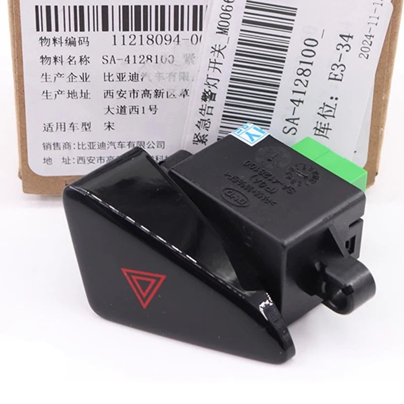 Emergency Light Switch for BYD F0 F3 F6 S6G6 E5 SONG SURUI L3 G3 Instrument Panel Double Flash Hazard Light Brake Button Switch - sayaragear