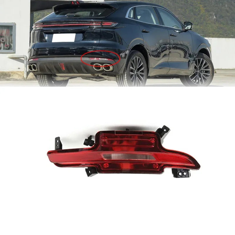 For Changan UNI-K UniK LED Rear Bumper Fog Light Reflector Stop Light Rear Fog Light Foglamp Lamp Warning Lamp Frame Cover sayaragear