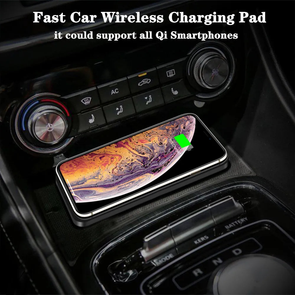 Car Wireless Charger for Iphone 16 15 15 Pro Max 14 13 12 X Samsung S24 S23 Wireless Car Charger Silicone Pad Stand Fast Charger sayaragear
