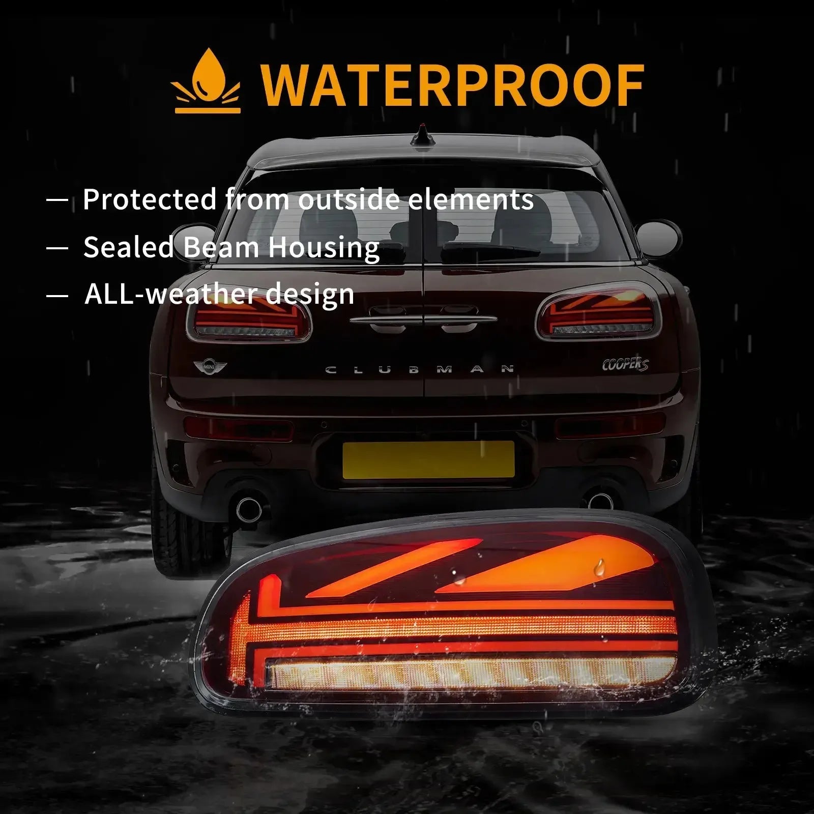Vland 15-23 Cooper Clubman F54 LCI F54/F54N Full LED Tail Lights with Upgraded Dynamic Welcome Lighting sayaragear