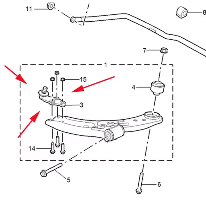 30009797 Original front lower control arm ball head and lower swing arm ball head For SAIC MG3 sayaragear