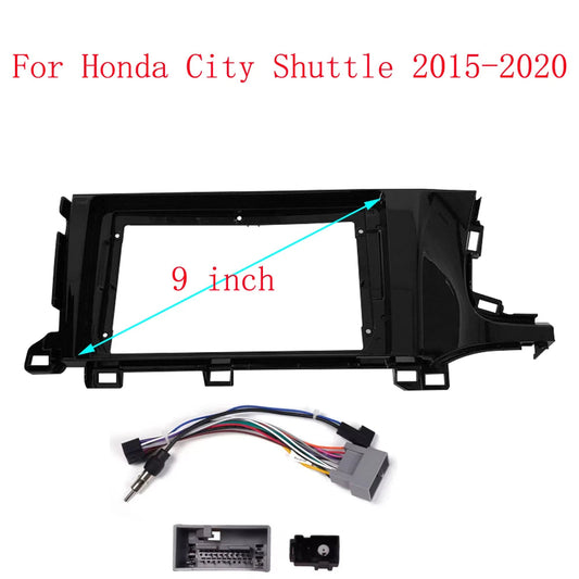 9 Inch Car Frame Fascia Adapter For Honda City Shuttle 2015-2020 Android Radio Dash Fitting Panel Kit sayaragear