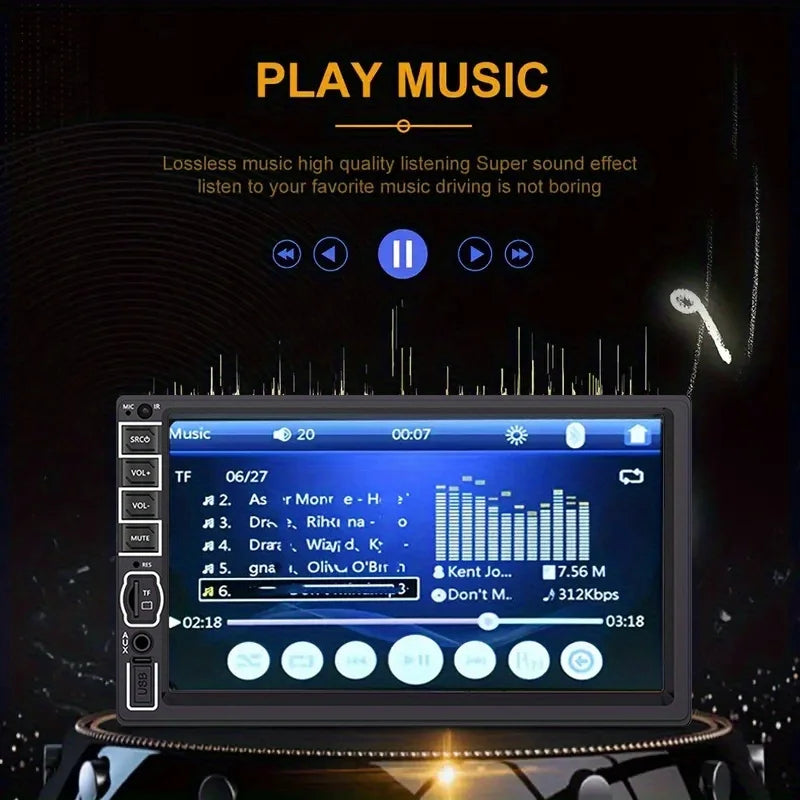 17.78cm 2Din Car Stereo - Universal Car Multimedia System for Android and iOS Devices, Car Stereo Unit, Without Battery sayaragear
