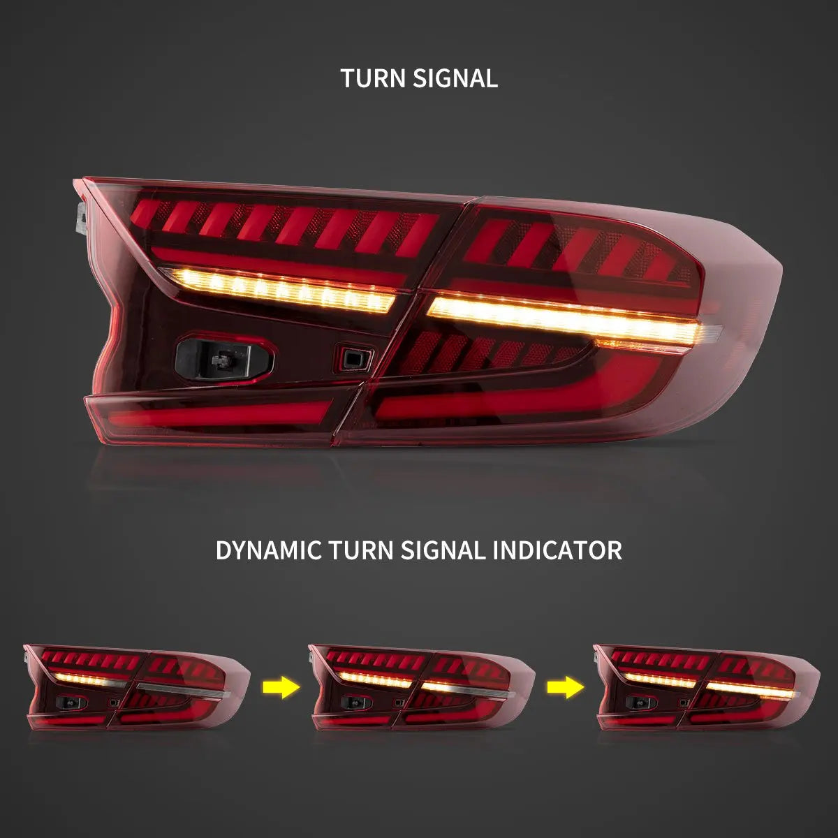 Vland 2018-2022 Accord 10th Gen Full LED Tail Lights With Dynamic Welcome Lighting sayaragear