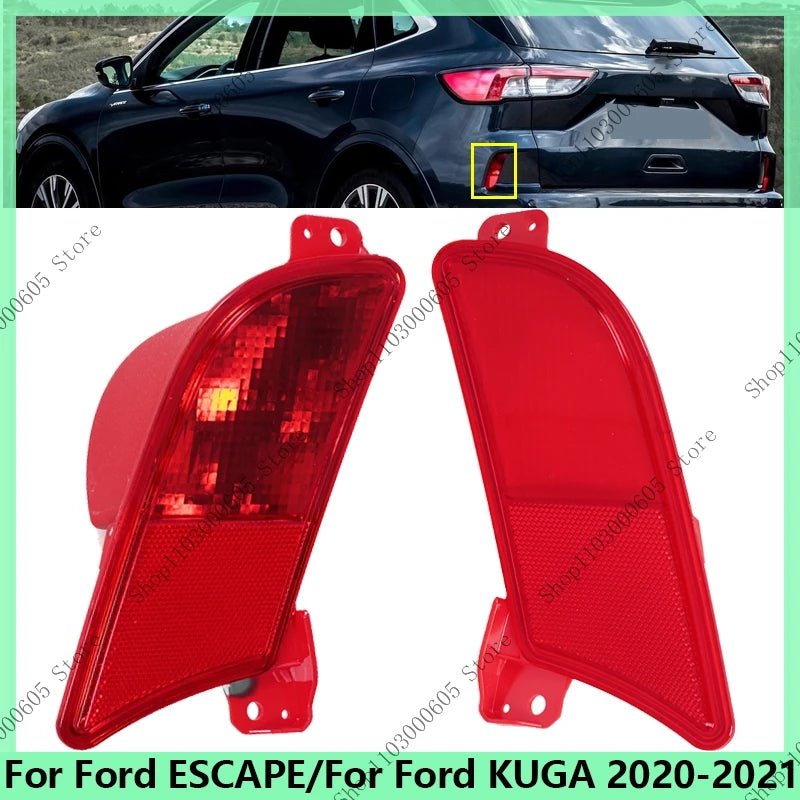 Car Accessories For Ford ESCAPE 2020-2021 For Ford KUGA 2020-2021 Rear Bumper Light Rear Reflector Rear Fog Light - sayaragear