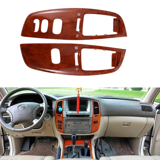 Car Interior Dashboard Air Vent Frame for Toyota Land Cruiser 100 LC100 FJ100 97-07 Air-Conditioning Outlet Wood Grain sayaragear