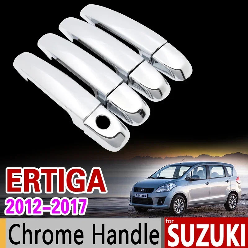 for Suzuki Ertiga 2012 - 2017 Chrome Door Handle Cover Trim Set Mazda VX-1 VX1 Proton Ertiga 2013 2014 2015 Stickers Car Styling sayaragear