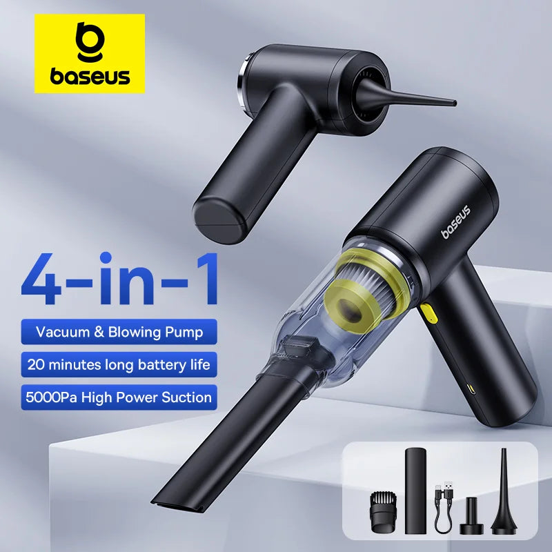 Baseus Car Vacuum Cleaner Wireless Air Dust Blower Gun for Car Powerful Portable Car Cleaning Appliance Cordless Vehicle Cleaner sayaragear