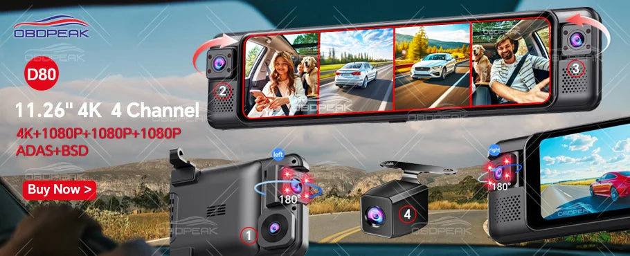 K2 Pro 11.3" Car DVR 4K Camera Wireless Carplay Android auto Ai Screen Dash Cam Dual Len Video Recorder GPS Navigation Dashboard sayaragear