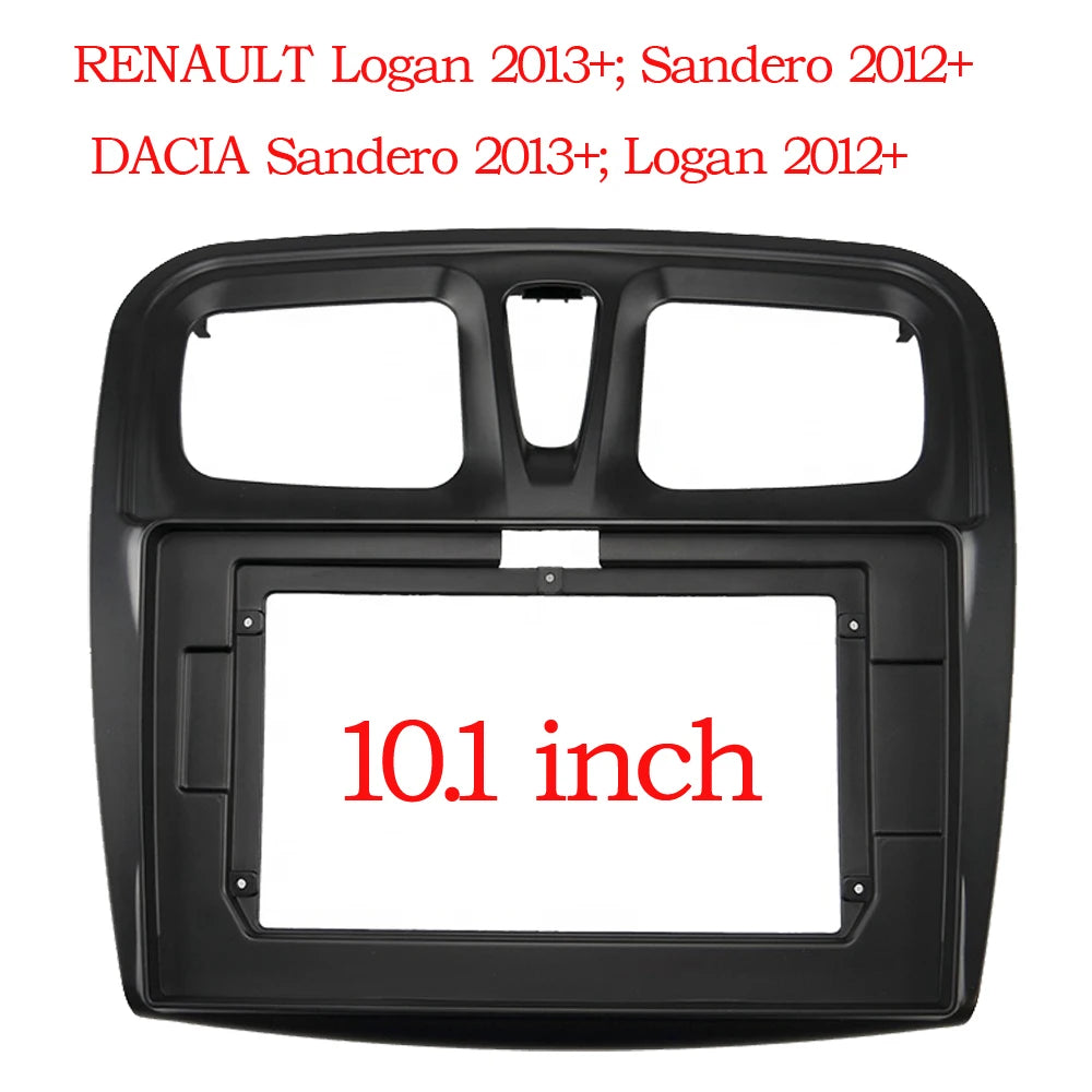 10 Inch Fascias For Renault Sandero Symbol Logan 2014+ Car Radio Head Unit 2 Din Panel DVD GPS MP5 Android Player Dash Frame sayaragear