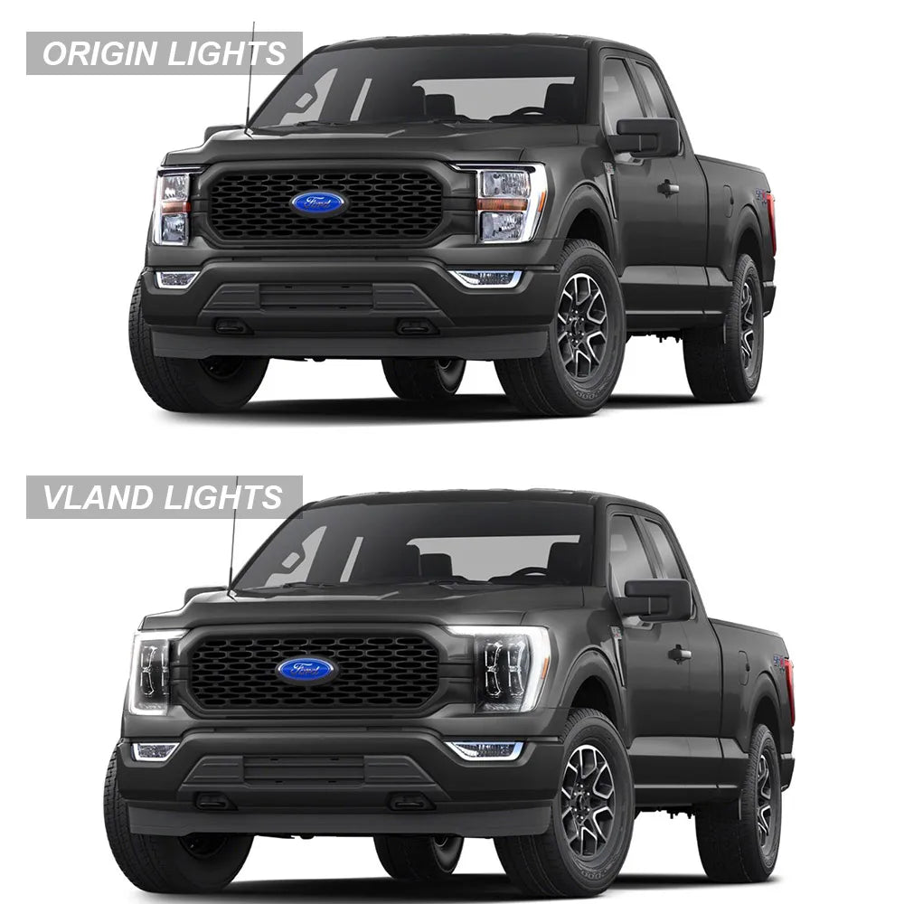 Vland 21-23 F150 14th Gen Projector Full LED Matrix Headlights Upgrade with Enhanced Brightness and Modern Design sayaragear