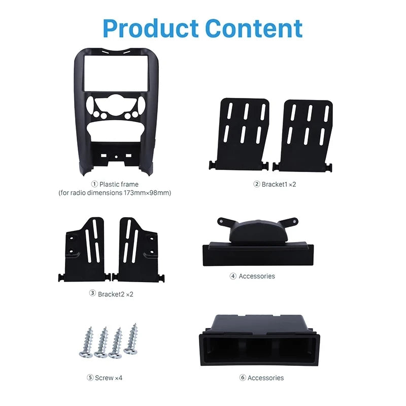 2 Din Car Radio DVD Player Fascia Frame for-BMW Mini Cooper R55 R56 R57 Trim Panel Installation Kit sayaragear
