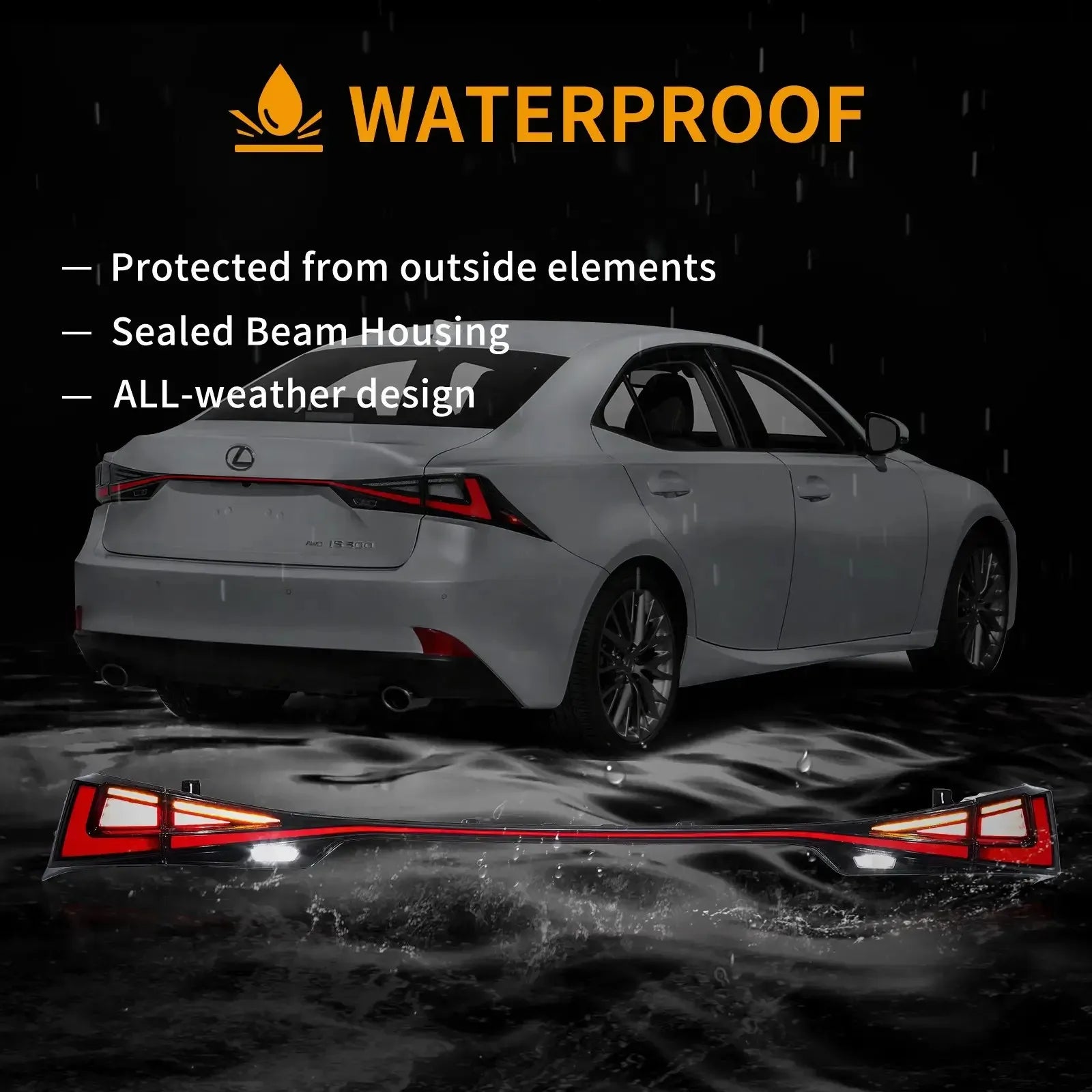 Vland 14-20 IS 250 200t 300h F Sport LED Tail Lights Unique Design Rear Lamp Assembly Upgrade Replacement sayaragear