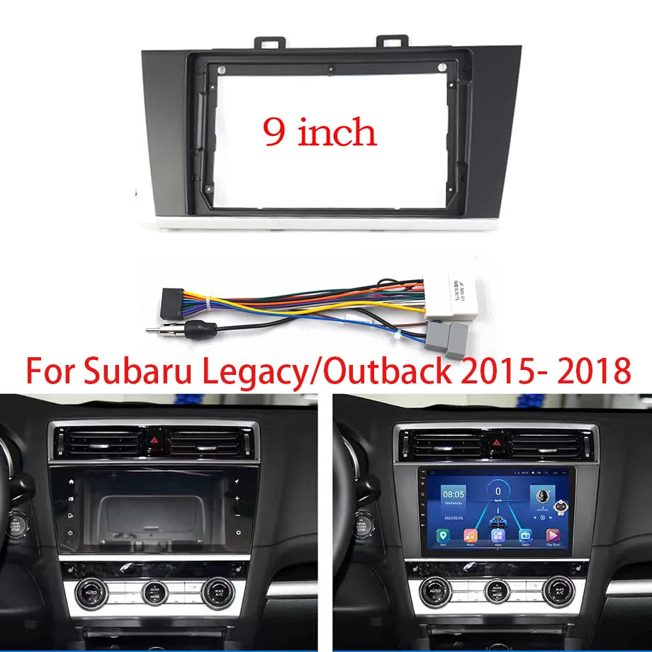 Car Radio Fascia For Subaru Legacy/Outback 2015- 2018 Player Audio 2 Din Frame Dashboard Panel Mount Kit sayaragear