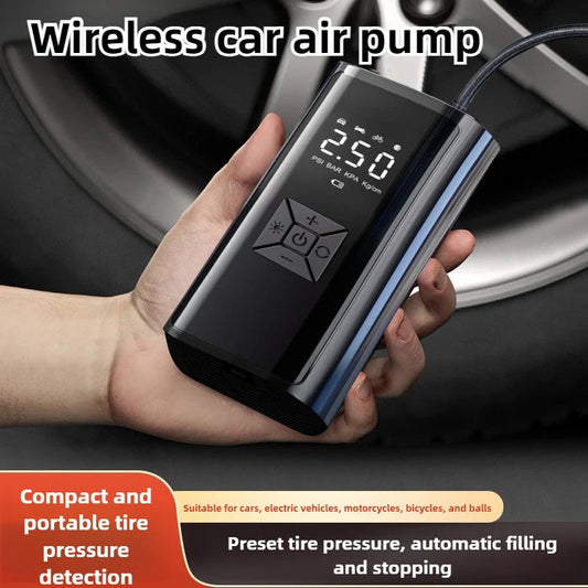 Wireless Portable Air Compressor 150PSI Electric Tire Inflator with LED Light Digital LCD Display for Car Bicycle Fast Air Pump sayaragear