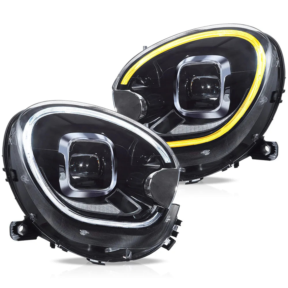 Dual R60 Pylon فيلاند 10-16 كونتريمان R60 مصابيح أمامية كاملة ليد جهاز عرض ثنائي ...