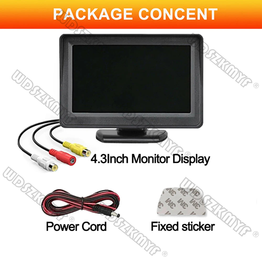 Easy Installation 4.3Inch or Rear View Camera Monitor Screen Reversing Camera for Car Parking Parking System Camera for Vehicle sayaragear
