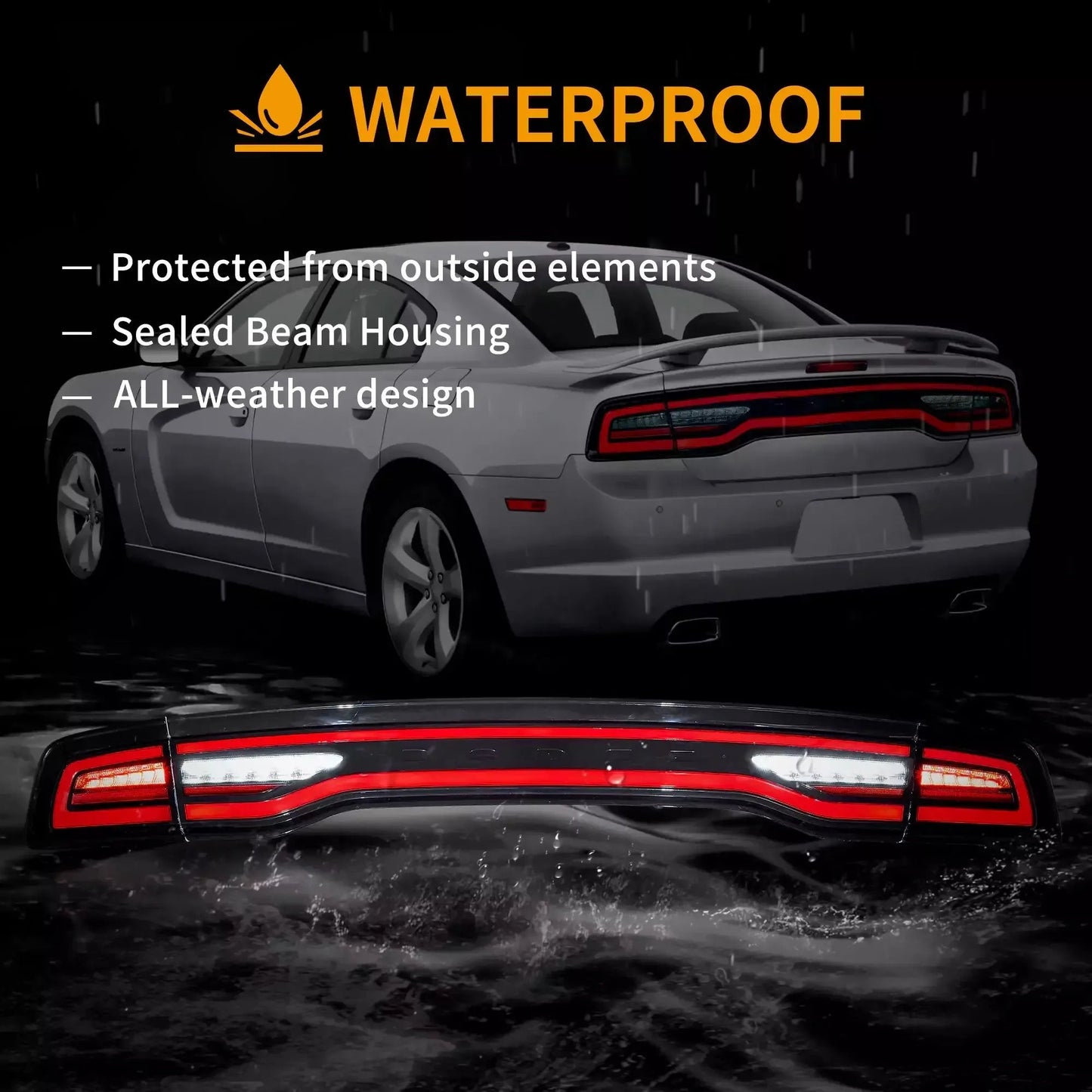 Vland 2011-2014 Charger Tail Lights Full LED W/Start-Up Animation sayaragear