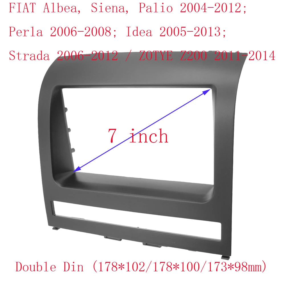 7inch 2DIN Car Radio Stereo Fitting Installation Fascia For FIAT Albea Siena Palio 2004-2012 Perla 2006-2008 Frame Audio Panel sayaragear