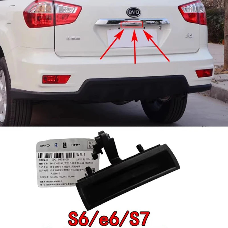 Trunk Switch Handle for BYD S6 S7 E6 Tailgate Rear Door External Open Handle Car Accessories 10016635-00 / S6-6305150 - sayaragear