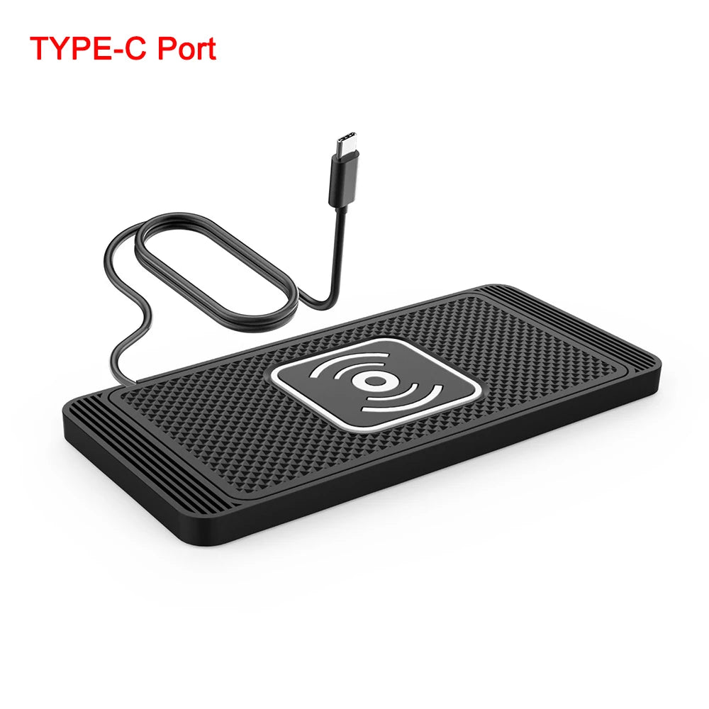 Car Wireless Charger for Iphone 16 15 15 Pro Max 14 13 12 X Samsung S24 S23 Wireless Car Charger Silicone Pad Stand Fast Charger sayaragear