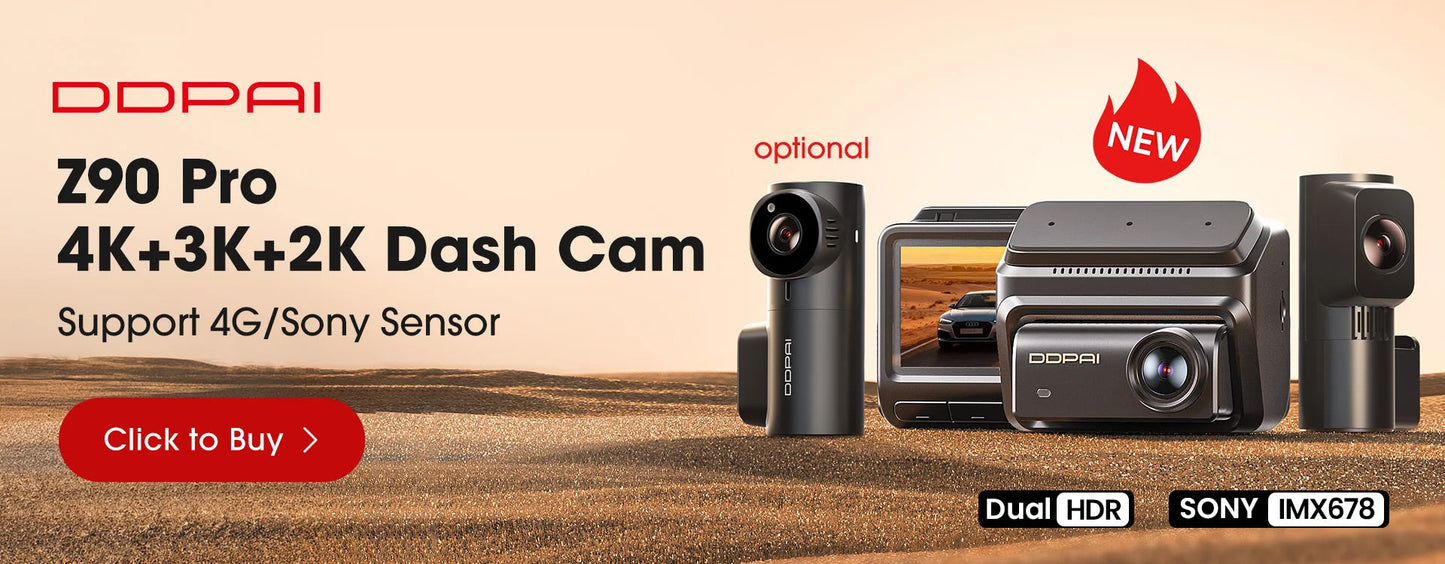 DDPAI Z60 Pro 4K Dash Cam Auto Dashcam Front GPS Car Camera for Dual SONY Sensor WiFi ADAS Night Vision DVR Video Recorder sayaragear