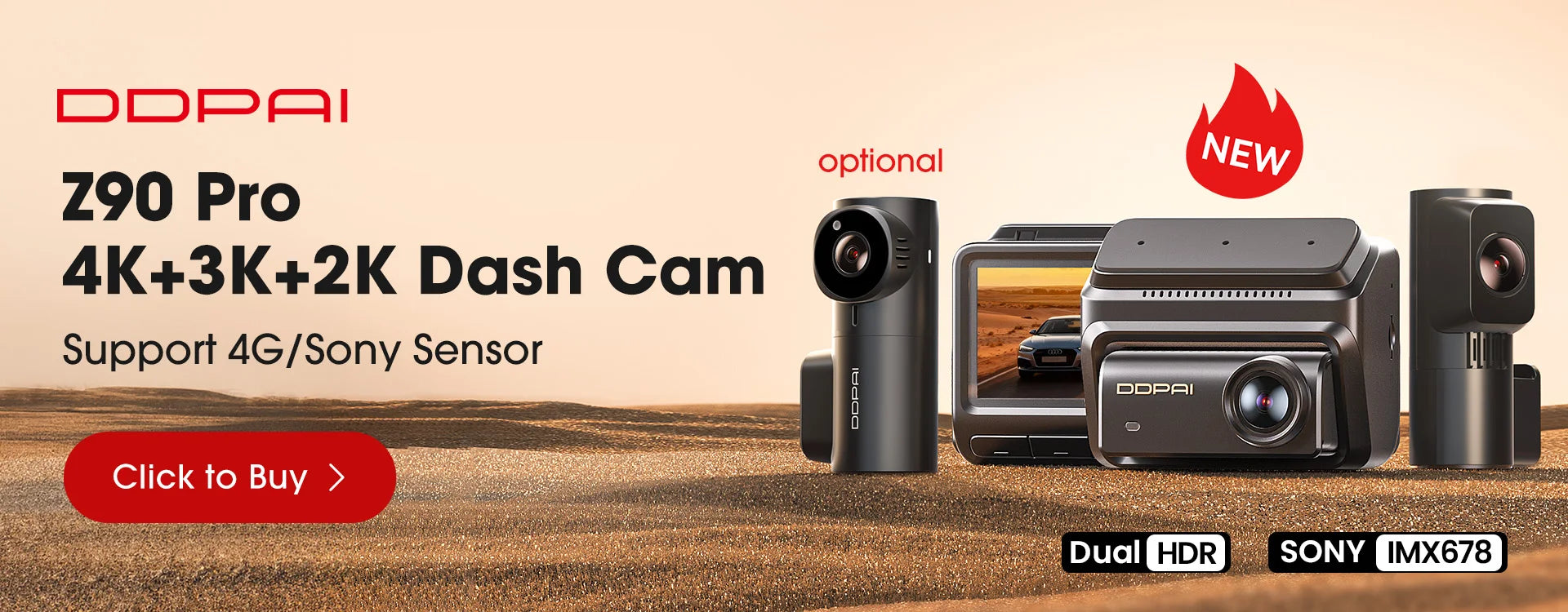 DDPAI Z60 Pro 4K Dash Cam Auto Dashcam Front GPS Car Camera for Dual SONY Sensor WiFi ADAS Night Vision DVR Video Recorder sayaragear