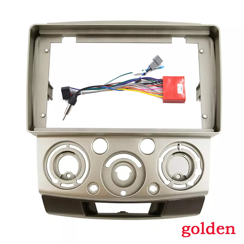 For FORD 2006-2010 Everest Ranger Mazda BT-50 9 inch Car Radio Android Plastic Fascias Panel Dashboard Frame cables sayaragear