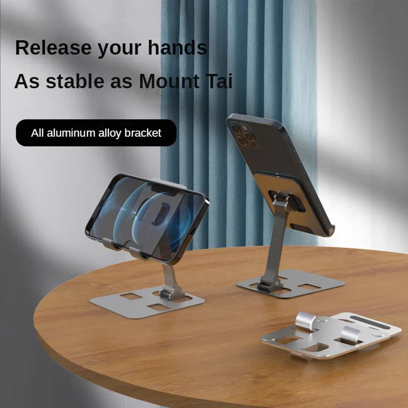 Universal All Aluminum Alloy Foldable Desk Phone Holder Mount Stand For Mobile Phone Holder For Tablet Desktop Metal Holder sayaragear