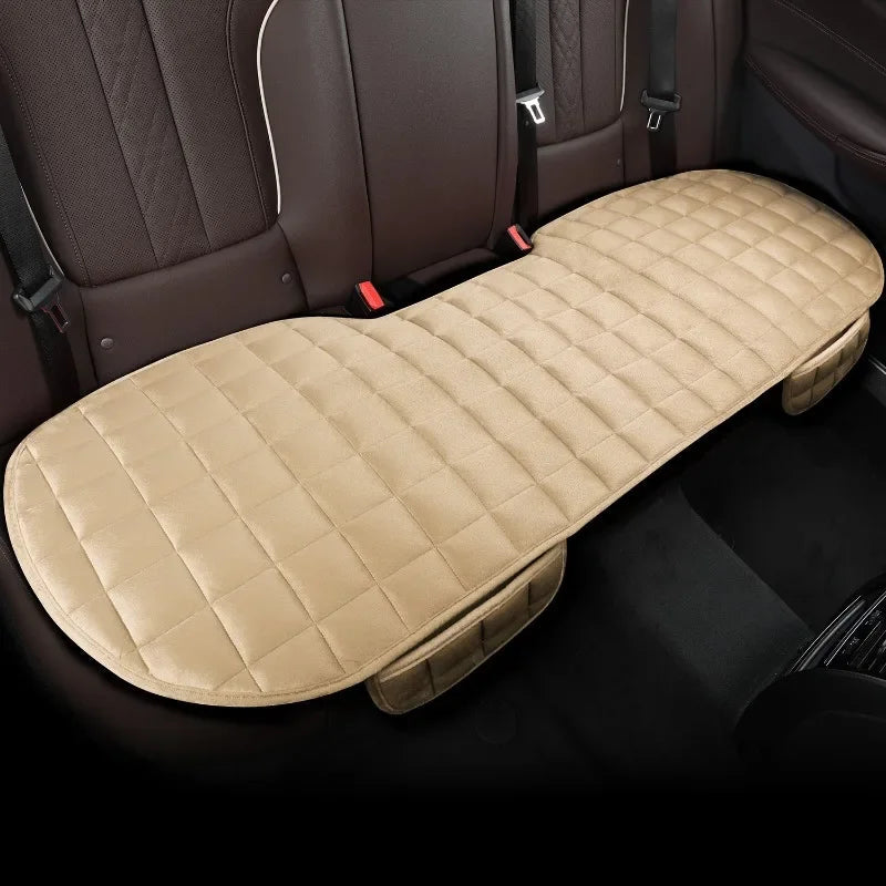 Car Seat Cover Front Rear Flocking Cloth Cushion Non Slide Winter Auto Protector Mat Pad Keep Warm Universal Fit Truck Suv Van sayaragear