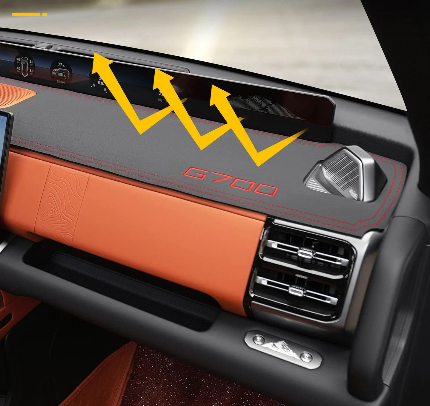 For Jetour G700 2025 2026 Car Styling Dash Mat Dashmat Leather Dashboard Cover Sun Shade Dash Board Cover Carpet Accessories sayaragear