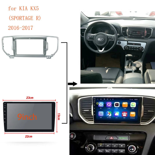 9 Inch Car DVD Fascia Trim Kit For KIA KX5 (SPORTAGE R) 2016-2017 Double Din Fascia Audio Fitting Adaptor Fascia Frame sayaragear