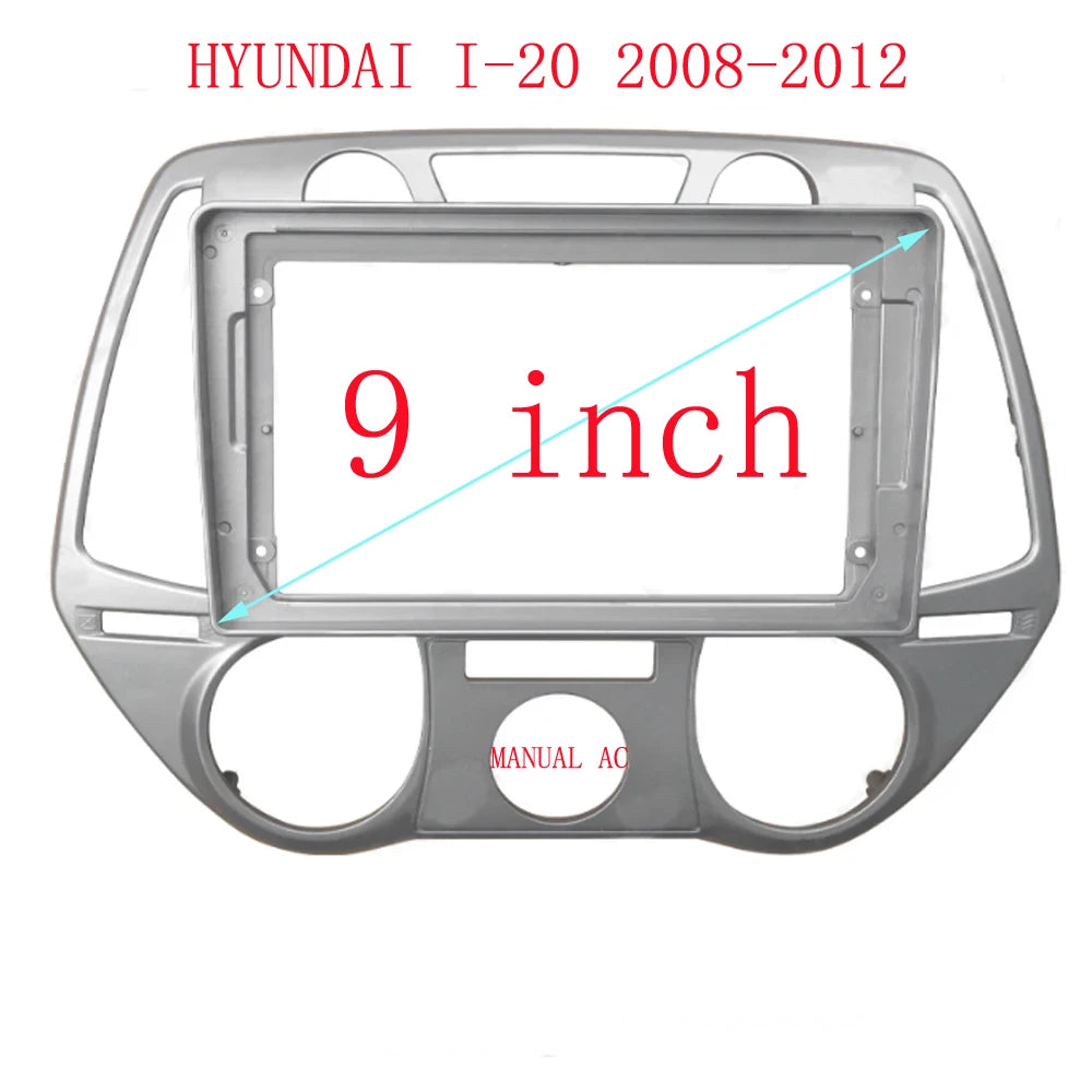Car 9 Inch Radio Fascia For HYUNDAI I20 2008-2012 Frame Android 2Din MP5 Player Stereo Panel sayaragear