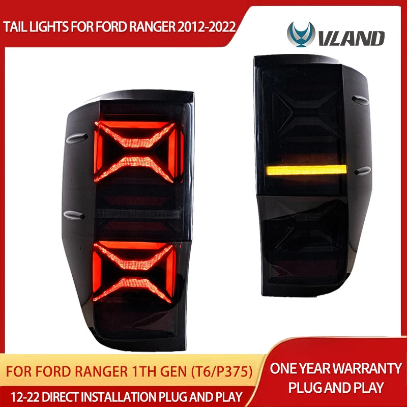 Vland 12-22 Ranger 1th Gen (T6/P375) International II LED Tail Lights With Sequential Turn Signal sayaragear