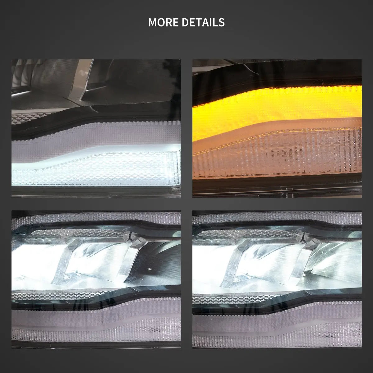 Vland 09-18 Ram 4th Gen 1500 2500 3500 LED Reflection Bowl HeadLights Premium Quality Complete Assembly sayaragear