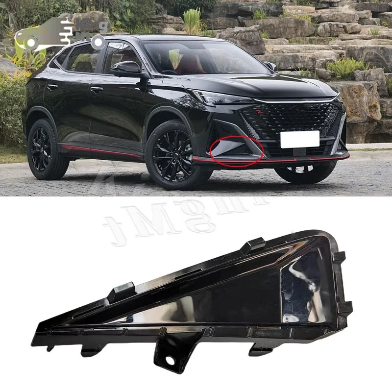 For Changan X5 PLUS Foglight Fog Foglamp Light  Frame Cover Lid Front Bumper Fog Lamp Replacement Frame Cover Housing sayaragear