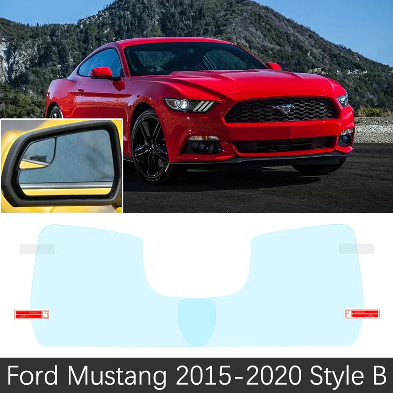 Full Cover Anti Fog Film Rainproof Rearview Mirror for Ford Mustang 5th 6th Gen S197 S550 GT 2010~2020 Car Accessories 2018 2019 sayaragear