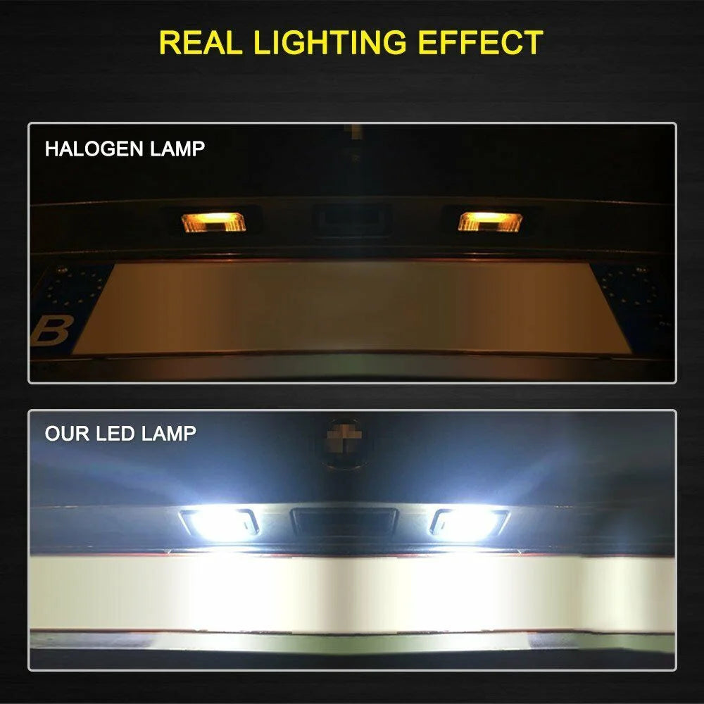 White Error Free LED Car License Plate Light Bulbs Accessories For BMW X3 F25 F30 E92 E93 E46 M3 E39 F10 E60 E61 E82 E88 E90 E91 sayaragear