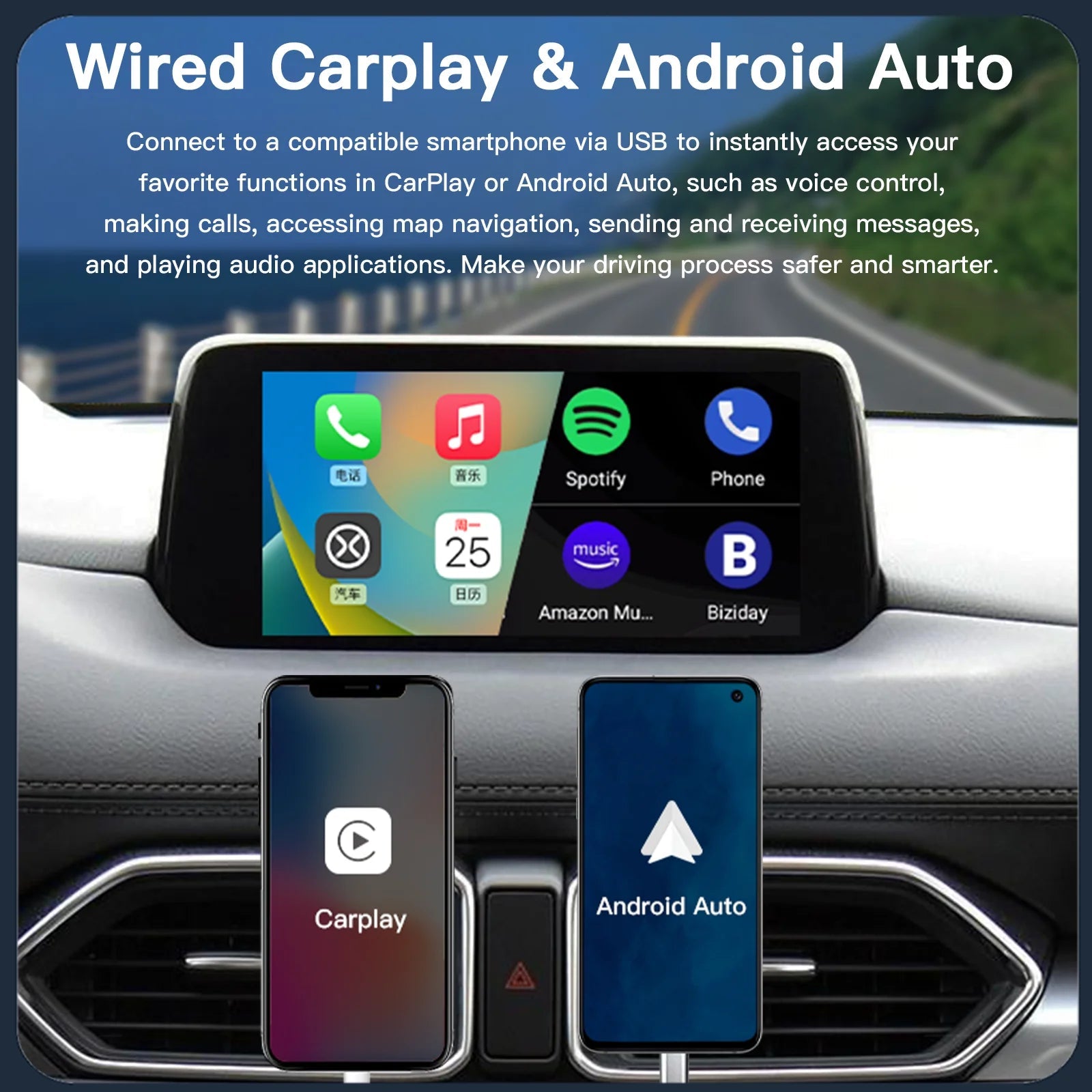 NEW P3 For Wireless Apple CarPlay Android Auto Adapter USB Hub OEM for Retrofit Mazda 2 3 6 CX3 CX5 CX8 CX9 MX5 TK78669U0C Kit sayaragear