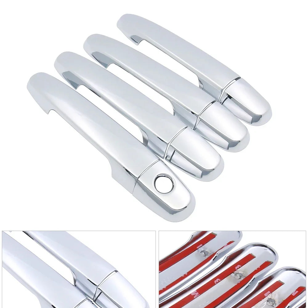 Chrome Car Door Handle Cover for Toyota Yaris vitz XP150 2014~2019 Exterior Covering Trim Set Accessories 2015 2016 2017 2018 sayaragear